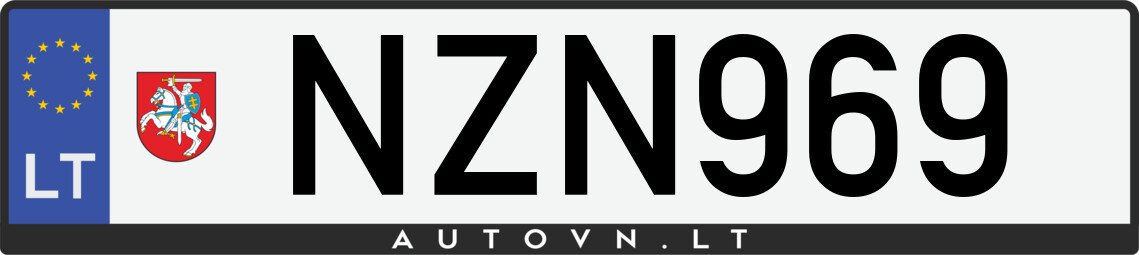 Valstybinis numeris NZN969