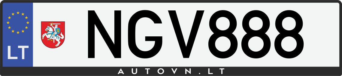 Valstybinis numeris NGV888