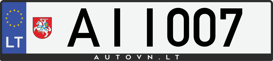 Valstybinis numeris AII007