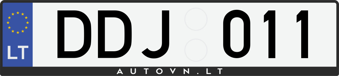 Valstybinis numeris DDJ011