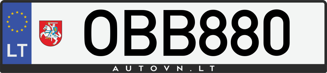 Valstybinis numeris OBB880
