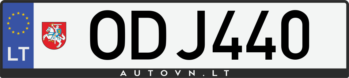 Valstybinis numeris ODJ440
