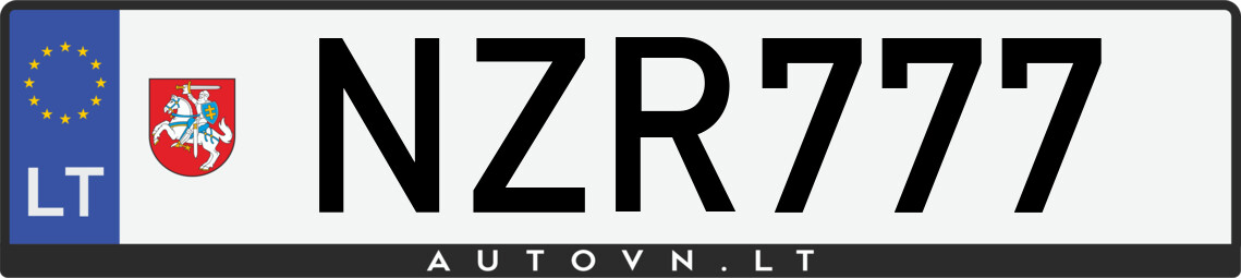 Valstybinis numeris NZR777