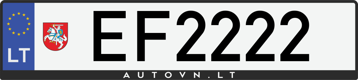 Valstybinis numeris EF2222
