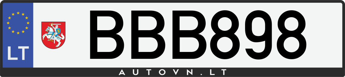 Valstybinis numeris BBB898