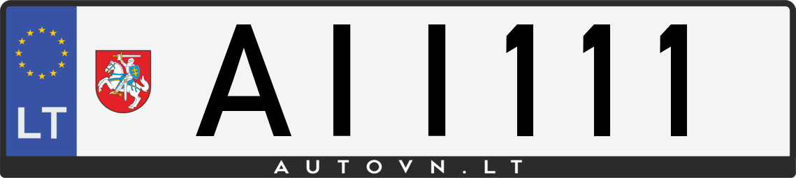 Valstybinis numeris AII111