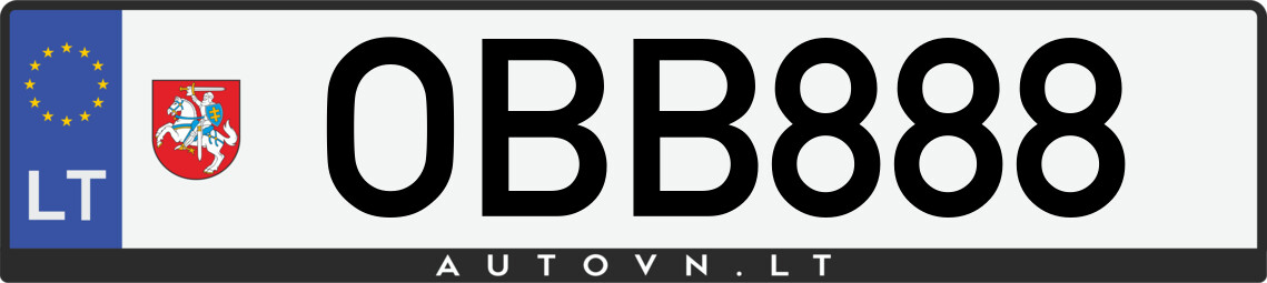Valstybinis numeris OBB888