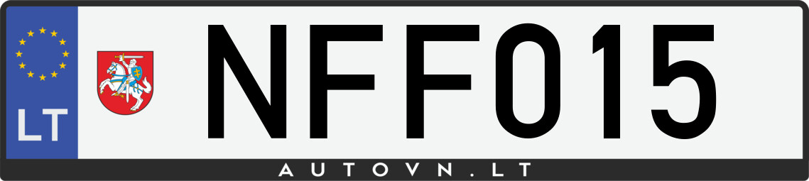 Valstybinis numeris NFF015