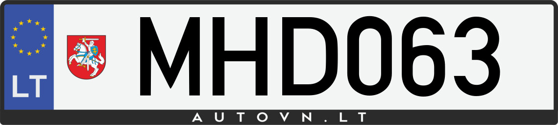 Valstybinis numeris MHD063